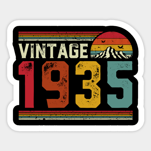 Vintage 1935 Birthday Gift Retro Style Sticker by Foatui